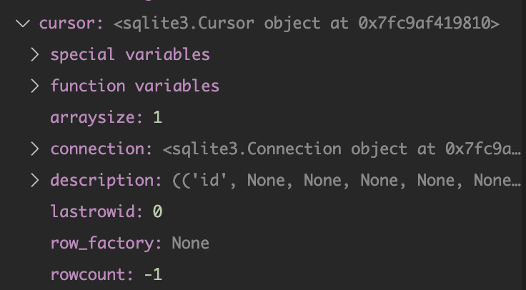 cursor object