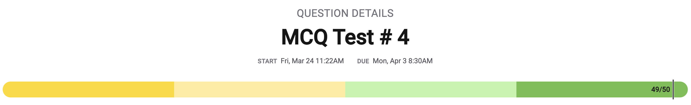 Results: 49/50