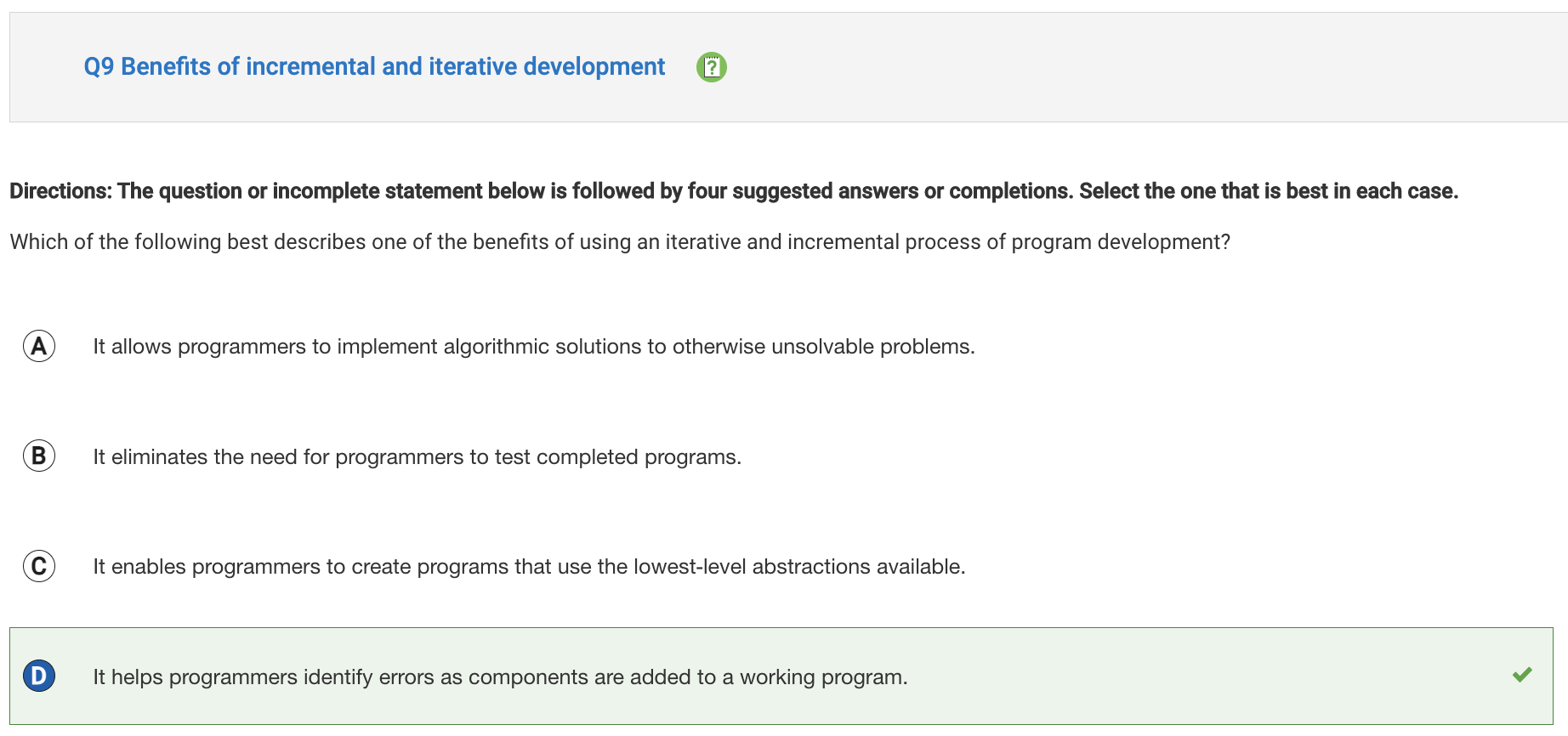 Question 9