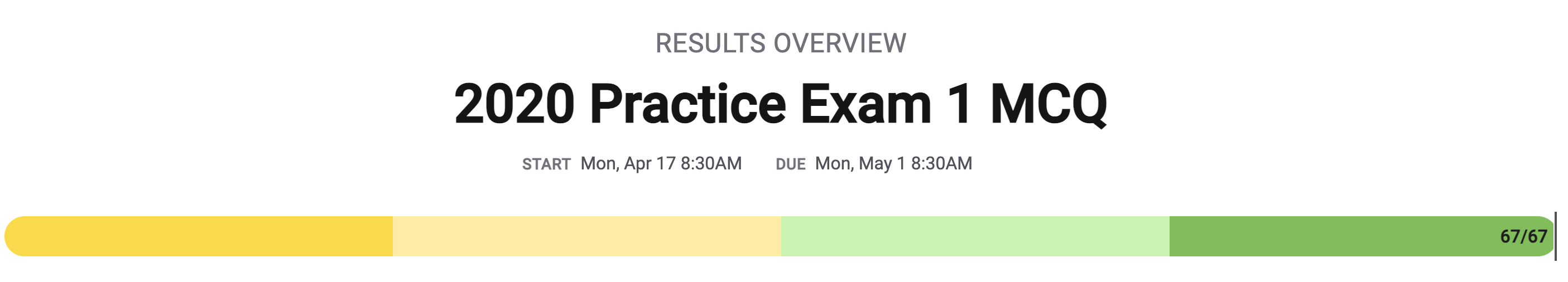 Results: 67/67